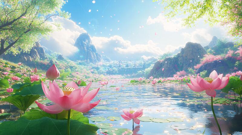 高清大图下载【趣麦麦图】荷花大场景荷花梦幻莲花