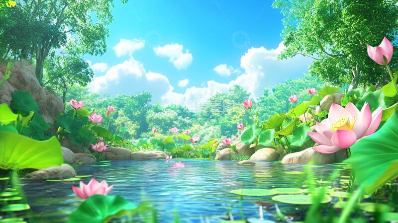 高清大图下载【趣麦麦图】荷花大场景荷花荷塘唯美