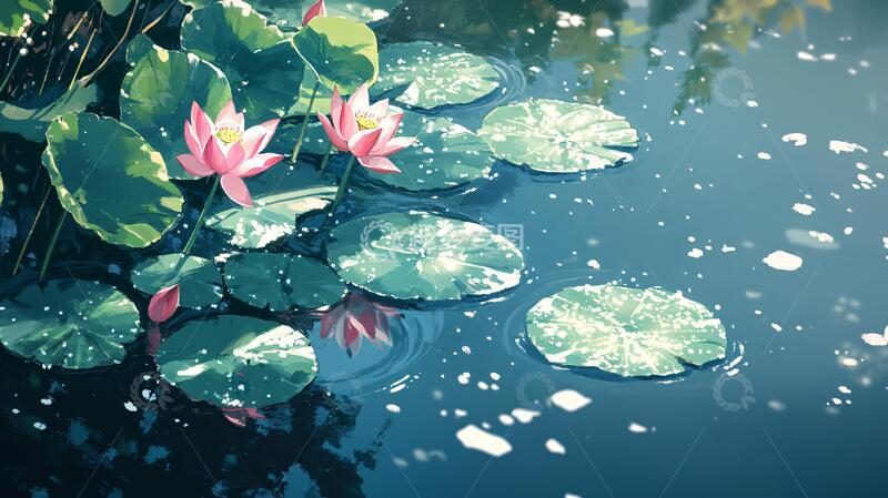 高清大图下载【趣麦麦图】唯美意境睡莲4