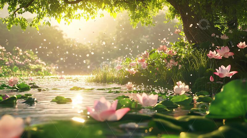 高清大图下载【趣麦麦图】唯美意境荷塘4