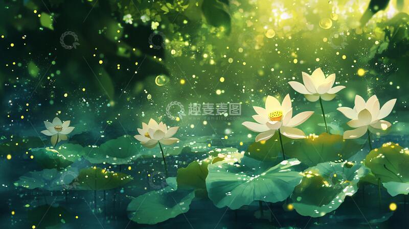 高清大图下载【趣麦麦图】梦幻荷花意境荷花3