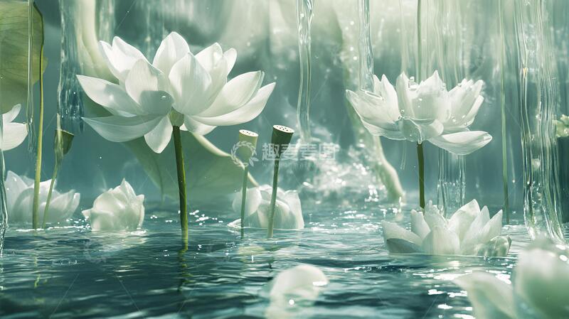 高清大图下载【趣麦麦图】荷花背景荷花背景莲花