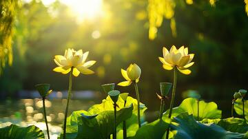 阳光与荷花阳光荷花荷塘