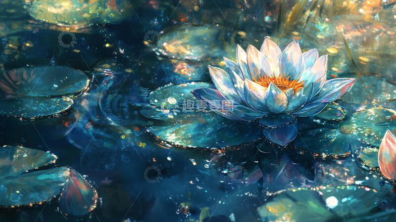 高清大图下载【趣麦麦图】唯美意境睡莲23