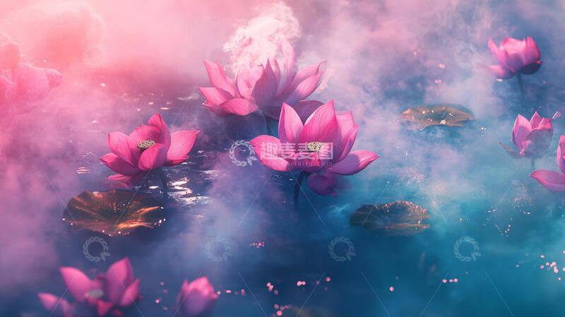 高清大图下载【趣麦麦图】梦幻荷花意境荷花2