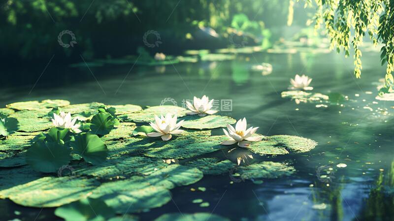 高清大图下载【趣麦麦图】意境荷花池塘4