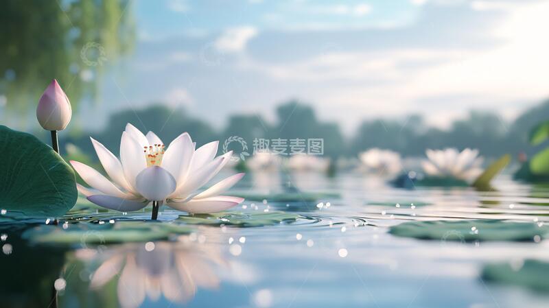 高清大图下载【趣麦麦图】荷花背景荷花意境莲花
