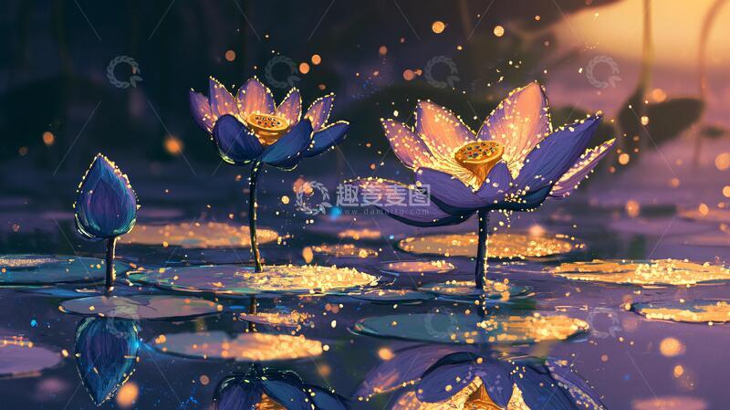 高清大图下载【趣麦麦图】唯美意境睡莲17