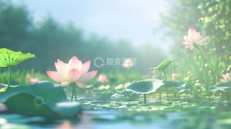 高清大图下载【趣麦麦图】唯美意境荷塘8