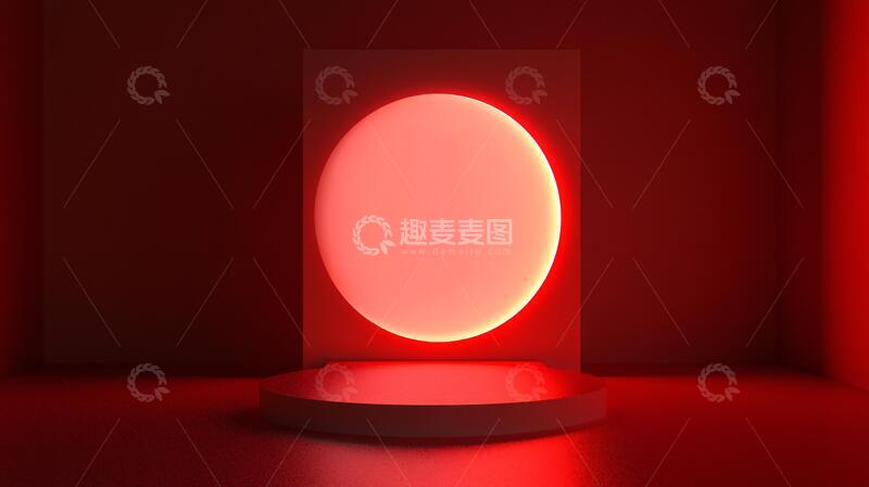 高清大图下载【趣麦麦图】红色球体创意场景7