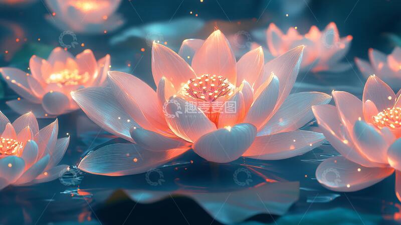 高清大图下载【趣麦麦图】荷花背景荷花莲花背景2