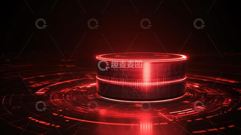 高清大图下载【趣麦麦图】科技感红底科技红色背景