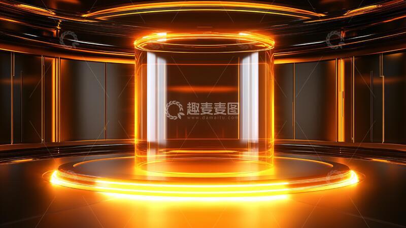 高清大图下载【趣麦麦图】金色科技风背景