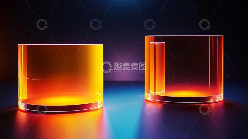 高清大图下载【趣麦麦图】立体渐变发光体设计21
