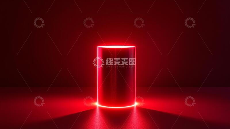 高清大图下载【趣麦麦图】霓虹灯展台场景底座立体