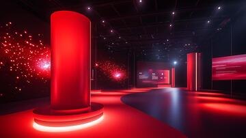 黑红展厅红色展厅品牌