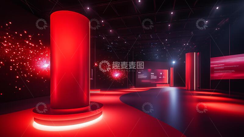 黑红展厅红色展厅品牌