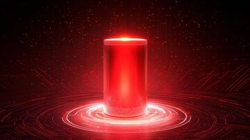 科技电池科技红色背景