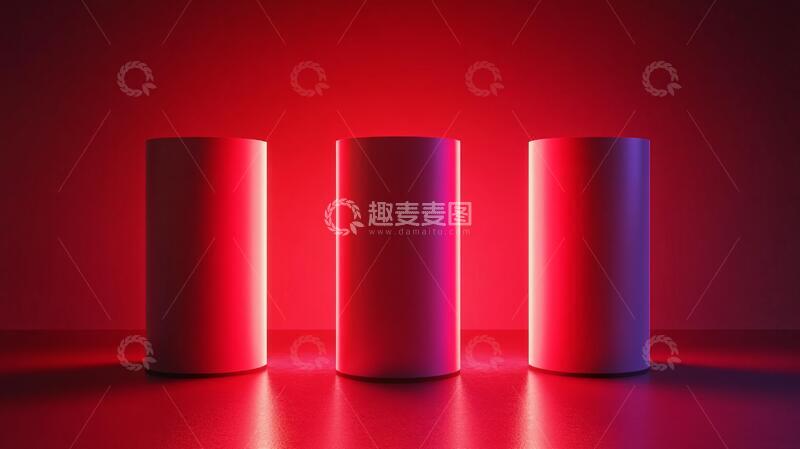 高清大图下载【趣麦麦图】粉色圆柱体展示台49