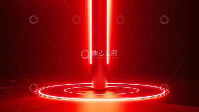 高清大图下载【趣麦麦图】红色科技光线