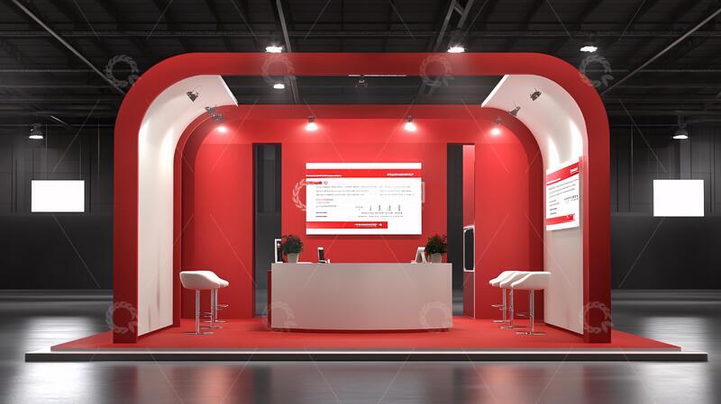 圆形展台你红色展台这