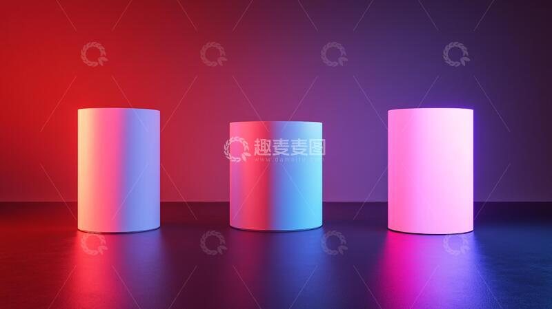 高清大图下载【趣麦麦图】粉色圆柱体展示台47