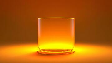 玻璃拟物素材水杯金色