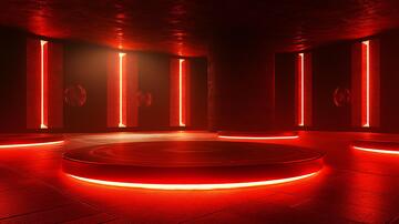 红色展厅红色背景舞台