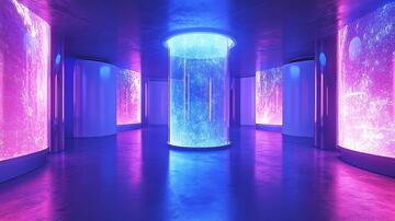 科幻装修展厅科幻数字