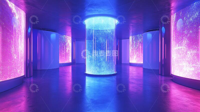 科幻装修展厅科幻数字