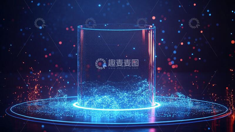 高清大图下载【趣麦麦图】科技站台科技背景舞台