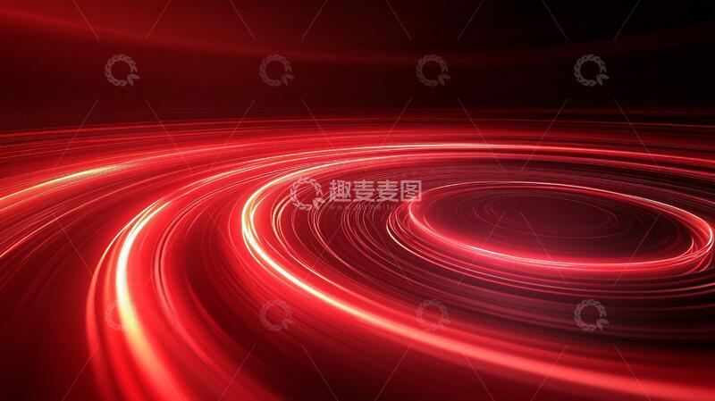 高清大图下载【趣麦麦图】红色科技感光晕光1