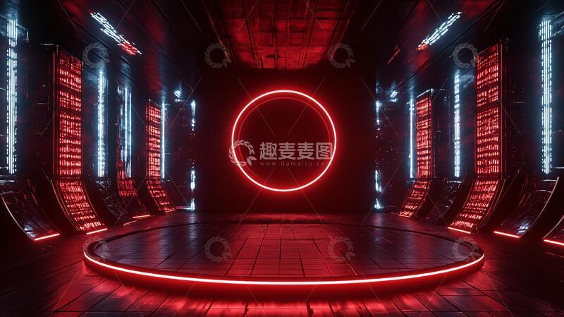 高清大图下载【趣麦麦图】赛博朋克风格迎宾区8