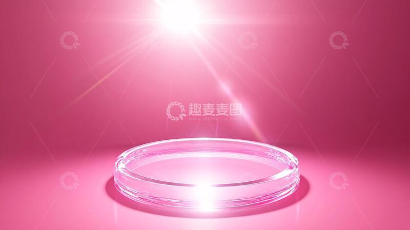 高清大图下载【趣麦麦图】粉红色光环粉色平台背景