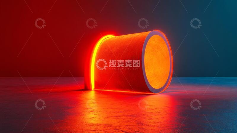 高清大图下载【趣麦麦图】霓虹灯管圆筒灯管装置
