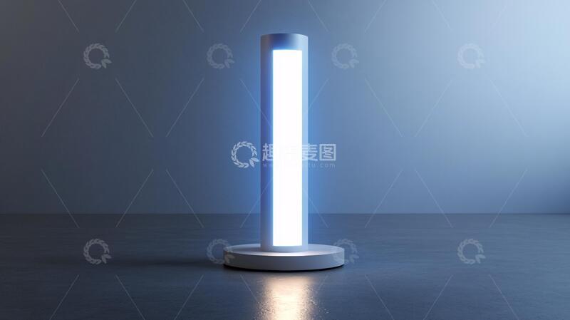 高清大图下载【趣麦麦图】磁悬浮灯线条场景蓝色