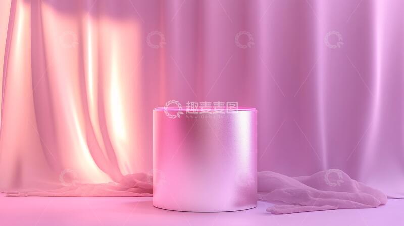 高清大图下载【趣麦麦图】粉色圆柱体展示台41