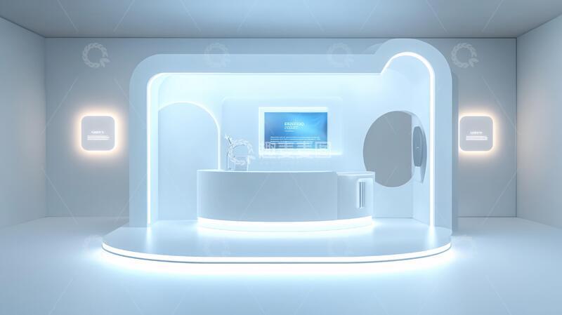 高清大图下载【趣麦麦图】弧形前台科技前台弧形