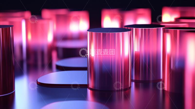 高清大图下载【趣麦麦图】粉色圆柱体展示台43