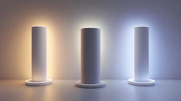 发光展示台光柱灯饰线条