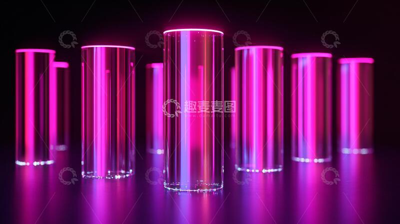高清大图下载【趣麦麦图】粉红色圆柱体4