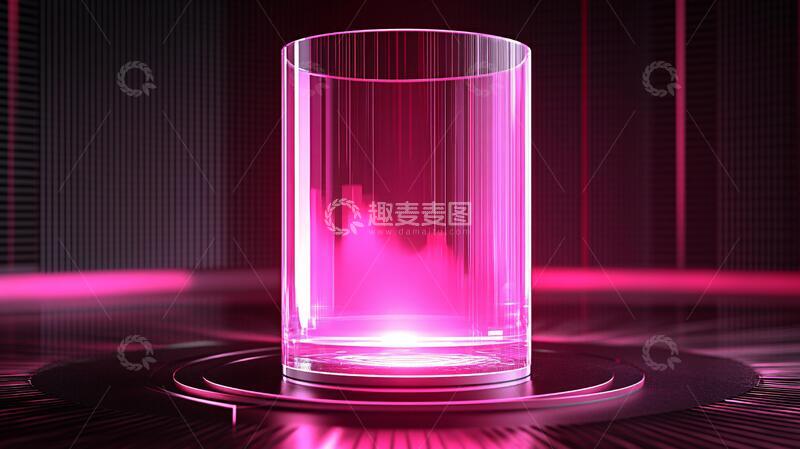 高清大图下载【趣麦麦图】粉色圆柱体展示台39