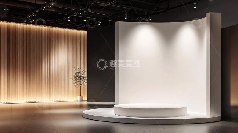 简约秀场背景展厅前台