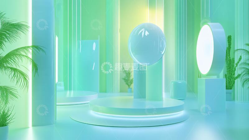 高清大图下载【趣麦麦图】简约秀场场景产品背景