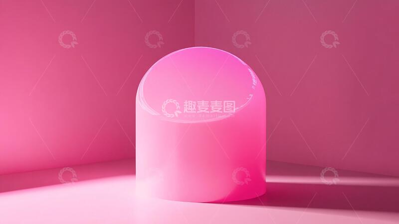 高清大图下载【趣麦麦图】粉色圆柱体展示台26