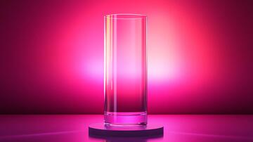 玻璃讲台玻璃奖杯粉色