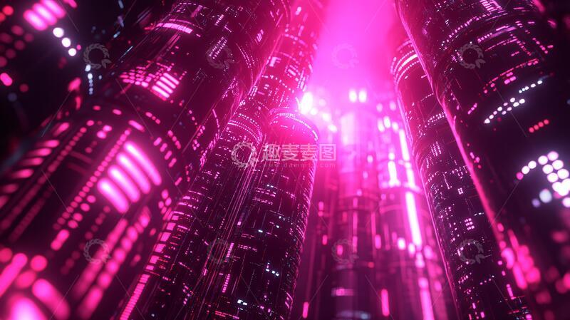 高清大图下载【趣麦麦图】粉红色的外星城市1