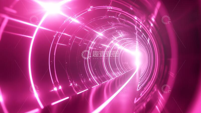高清大图下载【趣麦麦图】科技感隧道科技漩涡灯光