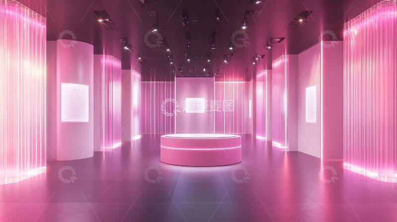 高清大图下载【趣麦麦图】简约秀场粉色场景舞台