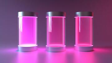 粉色圆柱体展示台17